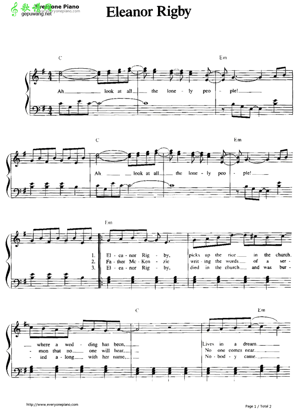 Eleanor Rigby The Beatles-Eleanor Rigby 