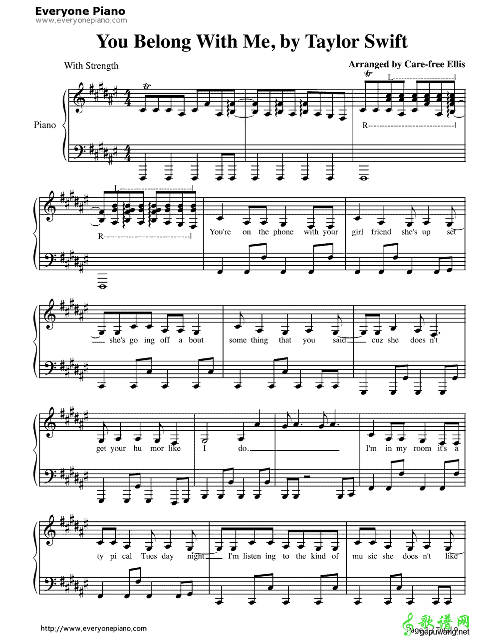 You Belong With Me Taylor Swift-You Belong With Me